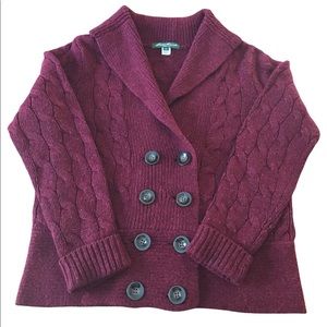 EDDIE BAUER Cable Knit Double Button Cardigan